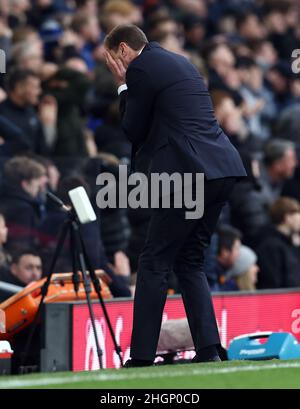 Liverpool, Regno Unito. 22nd gennaio 2022. Durante la partita della Premier League al Goodison Park, Liverpool. Il credito dell'immagine dovrebbe leggere: Darren Staples / Sportimage Credit: Sportimage/Alamy Live News Foto Stock