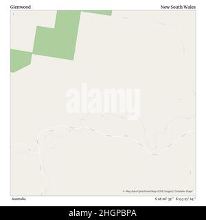 Glenwood, Australia, nuovo Galles del Sud, S 28 26' 33'', e 153 25' 24'', mappa, mappa senza tempo pubblicata nel 2021. Viaggiatori, esploratori e avventurieri come Florence Nightingale, David Livingstone, Ernest Shackleton, Lewis and Clark e Sherlock Holmes si sono affidati alle mappe per pianificare i viaggi verso gli angoli più remoti del mondo, Timeless Maps sta mappando la maggior parte delle località del mondo, mostrando il successo di grandi sogni Foto Stock