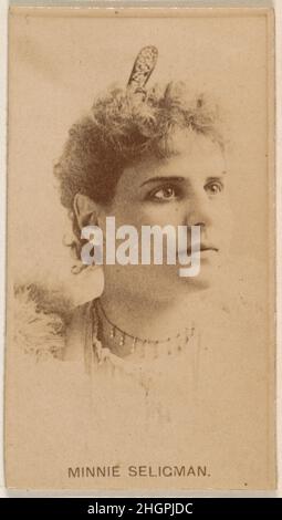 Minnie Seligman, della serie Attres (N245) emessa da Kinney Brothers per promuovere le sigarette Dolce Caporal 1890 emessa da Kinney Brothers Tobacco Company American Trade cards dal set 'Actors and Attres' (N245), rilasciato nel 1890 da Kinney Brothers Tobacco per promuovere le sigarette Dolce Caporal.. Minnie Seligman, della serie Attres (N245) emessa da Kinney Brothers per promuovere le sigarette Dolce Caporal 657148 Foto Stock