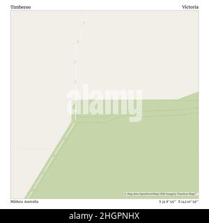 Timberoo, Mildura, Australia, Victoria, S 35 8' 59'', e 142 10' 59''', mappa, Mappa senza tempo pubblicata nel 2021. Viaggiatori, esploratori e avventurieri come Florence Nightingale, David Livingstone, Ernest Shackleton, Lewis and Clark e Sherlock Holmes si sono affidati alle mappe per pianificare i viaggi verso gli angoli più remoti del mondo, Timeless Maps sta mappando la maggior parte delle località del mondo, mostrando il successo di grandi sogni Foto Stock
