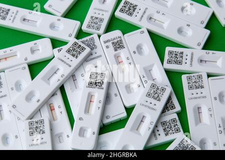 Kit di auto-test Covid 19 Foto Stock
