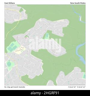 East Killara, Ku-ring-gai Council, Australia, nuovo Galles del Sud, S 33 45' 19'', e 151 10' 53''', mappa, mappa senza tempo pubblicata nel 2021. Viaggiatori, esploratori e avventurieri come Florence Nightingale, David Livingstone, Ernest Shackleton, Lewis and Clark e Sherlock Holmes si sono affidati alle mappe per pianificare i viaggi verso gli angoli più remoti del mondo, Timeless Maps sta mappando la maggior parte delle località del mondo, mostrando il successo di grandi sogni Foto Stock