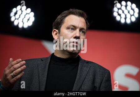 Berlino, Germania. 22nd Jan 2022. Lars Klingbeil, leader della SPD. Credit: Bernd von Jutrczenka/dpa/Alamy Live News Foto Stock