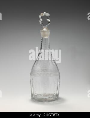 Decanter con tappo (uno di un paio) fine 18th secolo britannico. Decantatore con tappo (uno di un paio). British. Fine 18th secolo. Vetro. Vetro Foto Stock