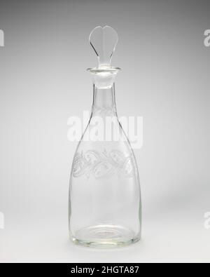 Decanter con tappo probabilmente fine 18th secolo britannico. Decantatore con tappo. Inglese. Probabilmente fine 18th secolo. Vetro. Vetro Foto Stock