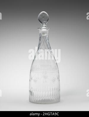 Decanter con tappo fine 18th secolo britannico. Decantatore con tappo. British. Fine 18th secolo. Vetro. Vetro Foto Stock