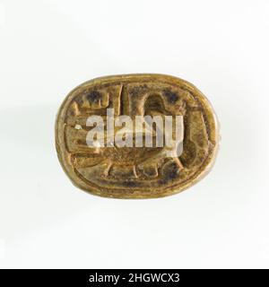 Scarab, privato ca. 1550–1295 a.C. nuovo Regno. Scarab, privato. CA. 1550–1295 A.C. Faience. Nuovo Regno. Dall'Egitto. Dynasty 18 Foto Stock