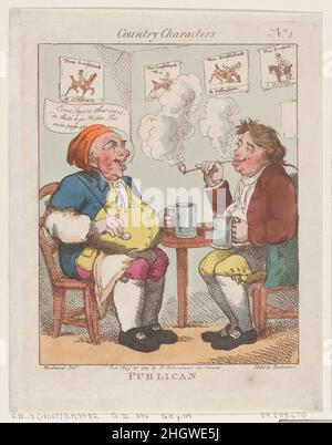 Pubblicano 30 agosto 1799 Thomas Rowlandson. Pubblicano. Caratteri del paese. Thomas Rowlandson (British, Londra 1757–1827 Londra). Agosto 30, 1799. Incisione colorata a mano. Rudolph Ackermann, Londra (attivo dal 1794 al 1829). Stampa Foto Stock