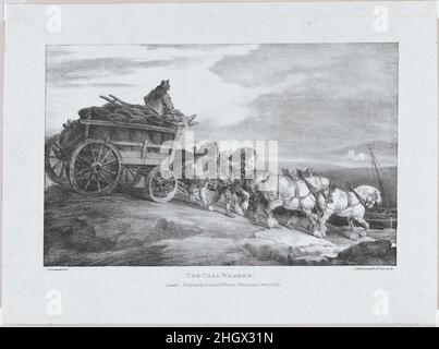 Il carro per carbone [sic.] 1821 Théodore Gericault francese. Il carro per carbone [sic.]. Théodore Gericault (francese, Rouen 1791–1824 Parigi). 1821. Litografia. Rodwell & Martin (British, attivo dal 1819 al 35). Stampa Foto Stock
