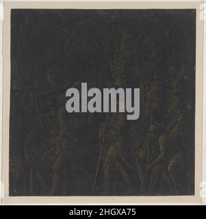 Sheet 8 from The Triumphs of Caesar, after Mantegna 1599 Andrea Andreani Italian See comment for 2017.449.. Sheet 8 from The Triumphs of Caesar, after Mantegna. Andrea Andreani (Italian, Mantua 1558/1559–1629). 1599. Woodcut, printed on blue/black silk with gold highlights applied by hand probably by Andreani himself. Prints Stock Photo