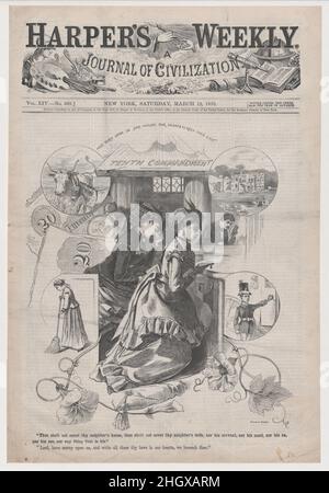 'Decimo comandamento' (da 'Harper's Weekly', Vol.XIV) 1870 dopo Winslow Homer American. "Decimo comandamento" (da "Harper's Weekly", Vol.XIV). Dopo Winslow Homer (americano, Boston, Massachusetts 1836–1910 Prouts Neck, Maine). 1870. Incisione in legno. Harper's Weekly (americano, 1857–1916). Stampa Foto Stock