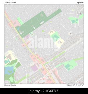 Sunnybrooke, Montréal, Canada, Quebec, N 45 29' 36'', W 73 48' 4''', mappa, mappa senza tempo pubblicata nel 2021. Viaggiatori, esploratori e avventurieri come Florence Nightingale, David Livingstone, Ernest Shackleton, Lewis and Clark e Sherlock Holmes si sono affidati alle mappe per pianificare i viaggi verso gli angoli più remoti del mondo, Timeless Maps sta mappando la maggior parte delle località del mondo, mostrando il successo di grandi sogni Foto Stock