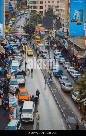 Centro di a Hebron, West Bank, Palestina Winter Landscape alle 2.11.2014 Foto Stock