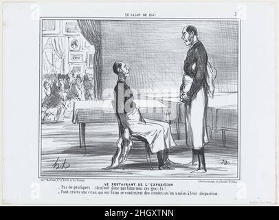 Le Restaurant de l'Exposition, da le Salon de 1857, pubblicato in le Charivari, 1 luglio 1857 1 luglio 1857 Honoré Daumier francese. Le Restaurant de l'Exposition, di le Salon de 1857, pubblicato in le Charivari, 1 luglio 1857. Le Salons de 1857. Honoré Daumier (francese, Marsiglia 1808–1879 Valmondois). Luglio 1, 1857. Litografia; terzo stato di tre (Delteil). Aaron Martinet (francese, 1762–1841). Stampa Foto Stock