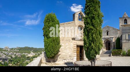 Les Baux-de-Provence vista borgo Foto Stock