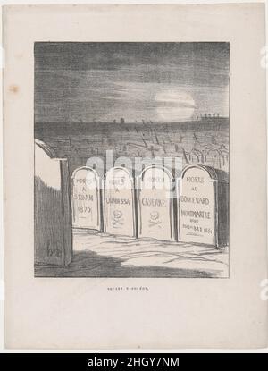 Square Napoleon, from 'News of the day,' published in L'Album du Siège, 1870 1870 Honoré Daumier. Square Napoleon, from 'News of the day,' published in L'Album du Siège, 1870. L'Album du Siège. Honoré Daumier (French, Marseilles 1808–1879 Valmondois). 1870. Lithograph on wove paper; third state of three (Delteil). Prints Stock Photo