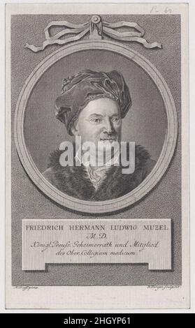 Ritratto di Friedrich Ludwig Hermann Muzel ca. 1778 Daniel Berger. Ritratto di Friedrich Ludwig Hermann Muzel. Daniel Berger (tedesco, 1744–1824). CA. 1778. Incisione. Friedrich Ludwig Hermann Muzel (Germania, Berlino 1715–1784 Berlino). Stampa Foto Stock