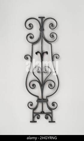 Balaustro di ferro ca. 1750 britannico. Balustre in ferro. Inglese. CA. 1750. Ferro battuto. Ferro metallurgato Foto Stock