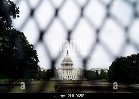 Pechino, Cina. 17th Set 2021. La foto scattata il 17 settembre 2021 mostra l'edificio del Campidoglio degli Stati Uniti a Washington, DC, Stati Uniti. Credit: Liu Jie/Xinhua/Alamy Live News Foto Stock