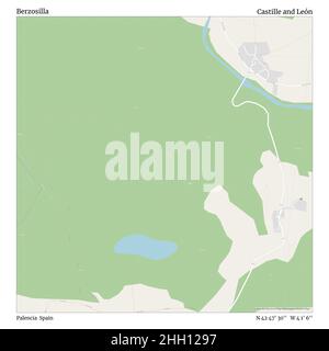 Berzusilla, Palencia, Spagna, Castiglia e León, N 42 47' 30'', W 4 1' 6''', mappa, mappa senza tempo pubblicata nel 2021. Viaggiatori, esploratori e avventurieri come Florence Nightingale, David Livingstone, Ernest Shackleton, Lewis and Clark e Sherlock Holmes si sono affidati alle mappe per pianificare i viaggi verso gli angoli più remoti del mondo, Timeless Maps sta mappando la maggior parte delle località del mondo, mostrando il successo di grandi sogni Foto Stock