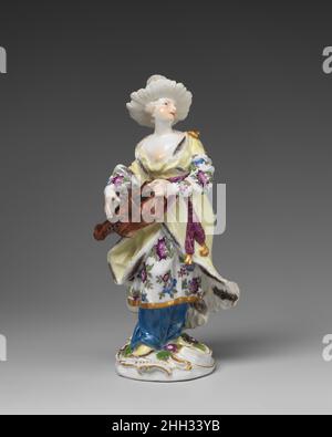Musicista cinese 1763–74 Meissen Manufactory tedesco. Musicista cinese. Tedesco, Meissen. 1763–74. Porcellana a pasta dura. Ceramica-porcellana Foto Stock