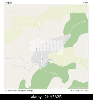 Fráguas, comune di Vila Nova de Paiva, Portogallo, Viseu, N 40 50' 25'', W 7 46' 9''', mappa, mappa senza tempo pubblicata nel 2021. Viaggiatori, esploratori e avventurieri come Florence Nightingale, David Livingstone, Ernest Shackleton, Lewis and Clark e Sherlock Holmes si sono affidati alle mappe per pianificare i viaggi verso gli angoli più remoti del mondo, Timeless Maps sta mappando la maggior parte delle località del mondo, mostrando il successo di grandi sogni Foto Stock