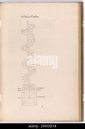 Livre de Perspective de Jehan cugino 1560 Jean cugino il Vecchio Francese. Livre de Perspective de Jehan cugino. Jean Cousin il Vecchio (francese, Souci (?) circa 1490–ca. 1560 Parigi (?)). 1560. Libro stampato. Pubblicato da Royer , Parigi. Libri Foto Stock