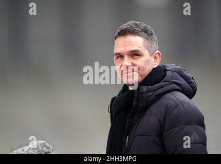 Durante la partita della Barclays fa Women's Super League al Leigh Sports Village, Greater Manchester. Data foto: Domenica 23 gennaio 2022. Foto Stock