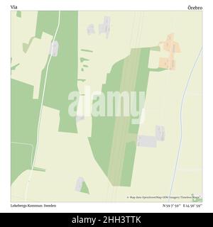 Via, Lekebergs Kommun, Sweden, Örebro, N 59 7' 59'', e 14 56' 59''', mappa, mappa senza tempo pubblicata nel 2021. Viaggiatori, esploratori e avventurieri come Florence Nightingale, David Livingstone, Ernest Shackleton, Lewis and Clark e Sherlock Holmes si sono affidati alle mappe per pianificare i viaggi verso gli angoli più remoti del mondo, Timeless Maps sta mappando la maggior parte delle località del mondo, mostrando il successo di grandi sogni. Foto Stock