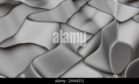 Curva astratta onda morbida liscia 3D stile sfondo 3D rendering Foto Stock