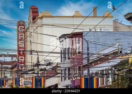 Castro Street di San Francisco, California, Stati Uniti d'America Foto Stock