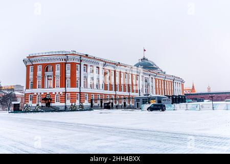 L'edificio del senato del Cremlino di Mosca, Russia. Sito patrimonio dell'umanità dell'UNESCO Foto Stock