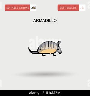 Armadillo semplice vettore icona. Illustrazione Vettoriale