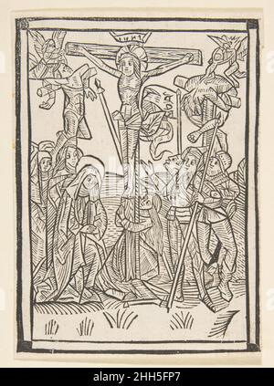 La Crocifissione (Schr. 486) 15th secolo Anonimo, tedesco, 15th secolo tedesco. La Crocifissione (Schr. 486). Anonimo, tedesco, 15th secolo. 15th secolo. Taglio di legno. Stampa Foto Stock