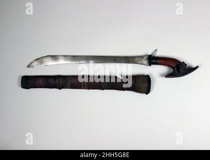 Spada con scabbardo 16th–19th Sumatran secolo. Spada con scabbardo. Sumatran. 16th–19th secolo. Legno, rattan, cordino. Sumatra. Spade Foto Stock