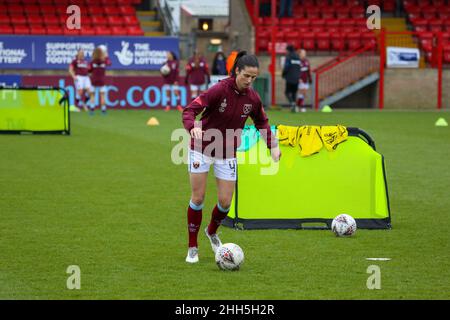 Londra, Regno Unito. 23rd Jan 2022. Londra, Inghilterra, 23rd novembre 2 durante la partita fa Womens Super League tra West Ham Utd ed Everton al Chigwell Construction Stadium di Londra, Inghilterra Credit: SPP Sport Press Photo. /Alamy Live News Foto Stock