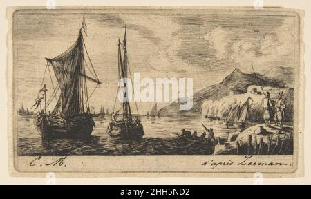 Calais Barche a Vlissingen 1850 Charles Meryon Francese. Calais Barche a Vlissingen 371661 Foto Stock