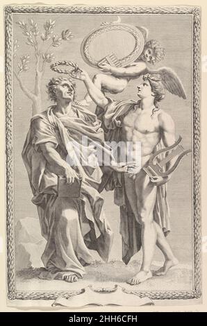 Frontespizio: Virgil, Publii Virgilii Maronis Opera 1641 Claude Mellan Francese. Frontespizio: Virgilio, Publii Virgilio Maronis Opera 393738 Foto Stock