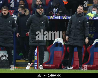 Londra, Regno Unito. 23rd gennaio 2022. Durante la partita della Premier League a Selhurst Park, Londra. Il credito dovrebbe leggere: Paul Terry/Sportimage Credit: Sportimage/Alamy Live News Foto Stock