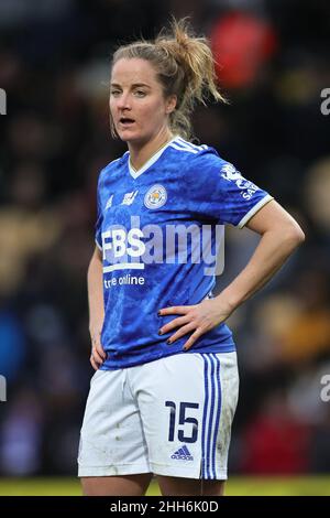 BURTON ON TRENT, REGNO UNITO. GEN 23RD. Sophie Howard di Leicester City durante la gara Barclays fa Women's Super League tra Leicester City e Aston Villa al Pirelli Stadium di Burton on Trent domenica 23rd gennaio 2022. (Credit: James Holyoak | MI News) Credit: MI News & Sport /Alamy Live News Foto Stock