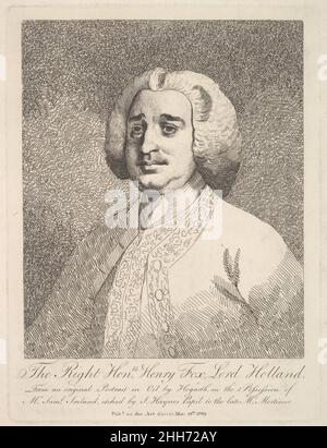 The Right Honorable Henry Fox, Lord Holland 19 maggio 1782 Joseph Haynes British. L'onorevole Henry Fox di destra, Lord Holland 416960 Foto Stock