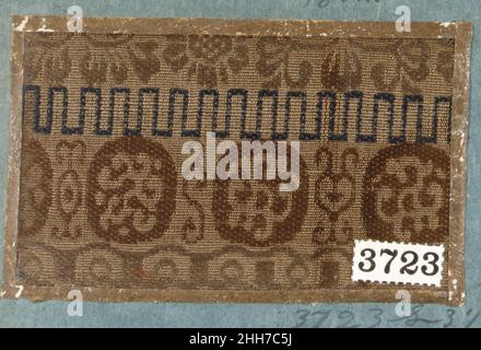 Esempio tessile da esempio di Libro 19th secolo Giappone. Esempio di tessuto dal catalogo campioni. Giappone. 19th secolo. Seta. Tessuti-tessuti Foto Stock