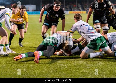 LONDRA, Regno Unito. 23th Jan, 2022. Durante LA EPCR Challenge Cup R4 Saracens vs London Irish allo StoneX Stadium domenica 23 gennaio 2022 a LONDRA, Regno Unito. Credit: Taka G Wu/Alamy Live News Foto Stock