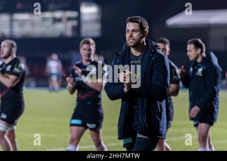 LONDRA, Regno Unito. 23th Jan, 2022. Durante LA EPCR Challenge Cup R4 Saracens vs London Irish allo StoneX Stadium domenica 23 gennaio 2022 a LONDRA, Regno Unito. Credit: Taka G Wu/Alamy Live News Foto Stock