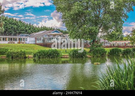 Isle of Wight Holiday Parks, Isle of Wight è una destinazione meravigliosa per la vostra prossima vacanza caravan.Isle of Wight Regno Unito Foto Stock