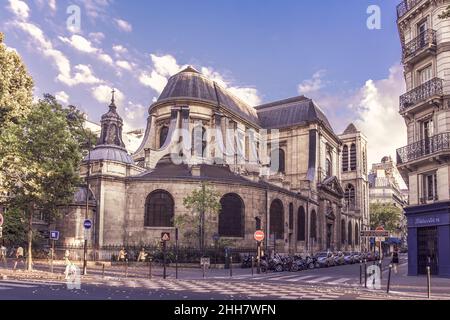 Chiesa Saint-Nicolas-du-Chardonnet. Parigi, Francia. Foto Stock