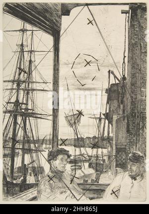 Rotherhithe (Wapping) 1860 James McNeill Whistler americano. Rotherhithe (Wapping) 372520 Foto Stock