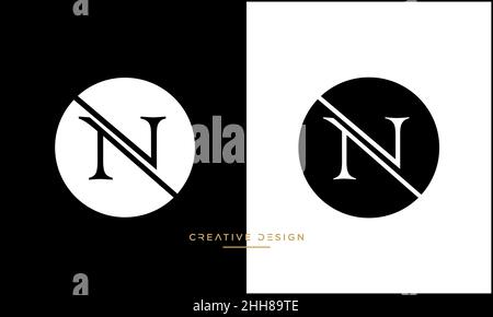 NV, VN Alphabet Letters Abstract Logo Monogramma Illustrazione Vettoriale