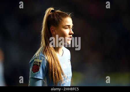 Manchester City's Jess Park durante la partita della Barclays fa Women's Super League al Manchester City Academy Stadium, Manchester. Data foto: Domenica 23 gennaio 2022. Foto Stock