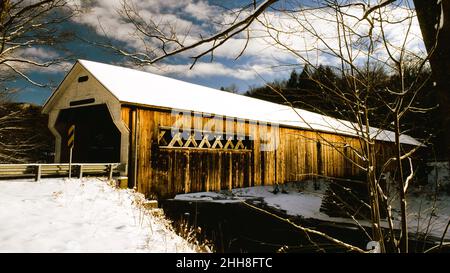 West Dummerston Covered Bridge, Vermont Foto Stock